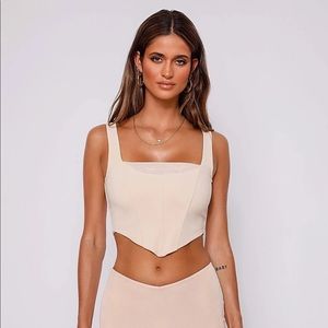Tiger Mist Geneva Corset Top XXS nude